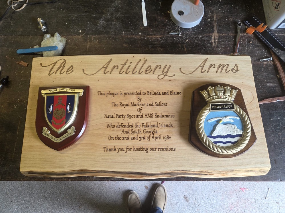 Bespoke regimental plaque